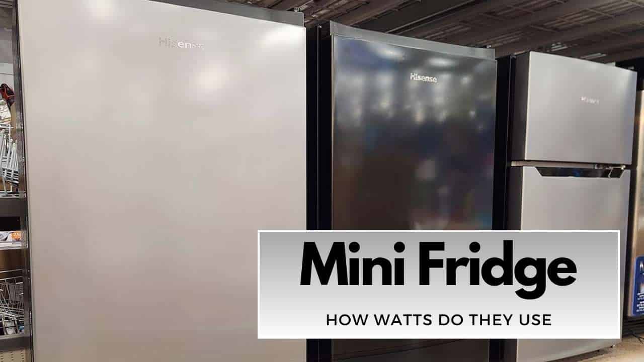 HiSense mini fridge on display at local appliance store.